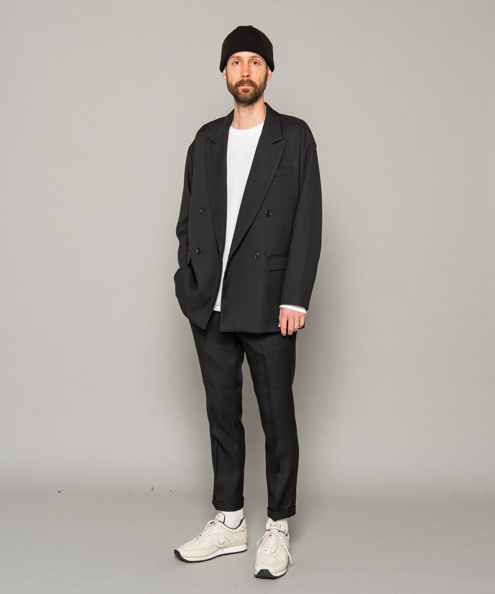 MR.OLIVE / RETRO POLYESTER TWILL / ONE PLEATS STA-PREST TAPERED PANTS