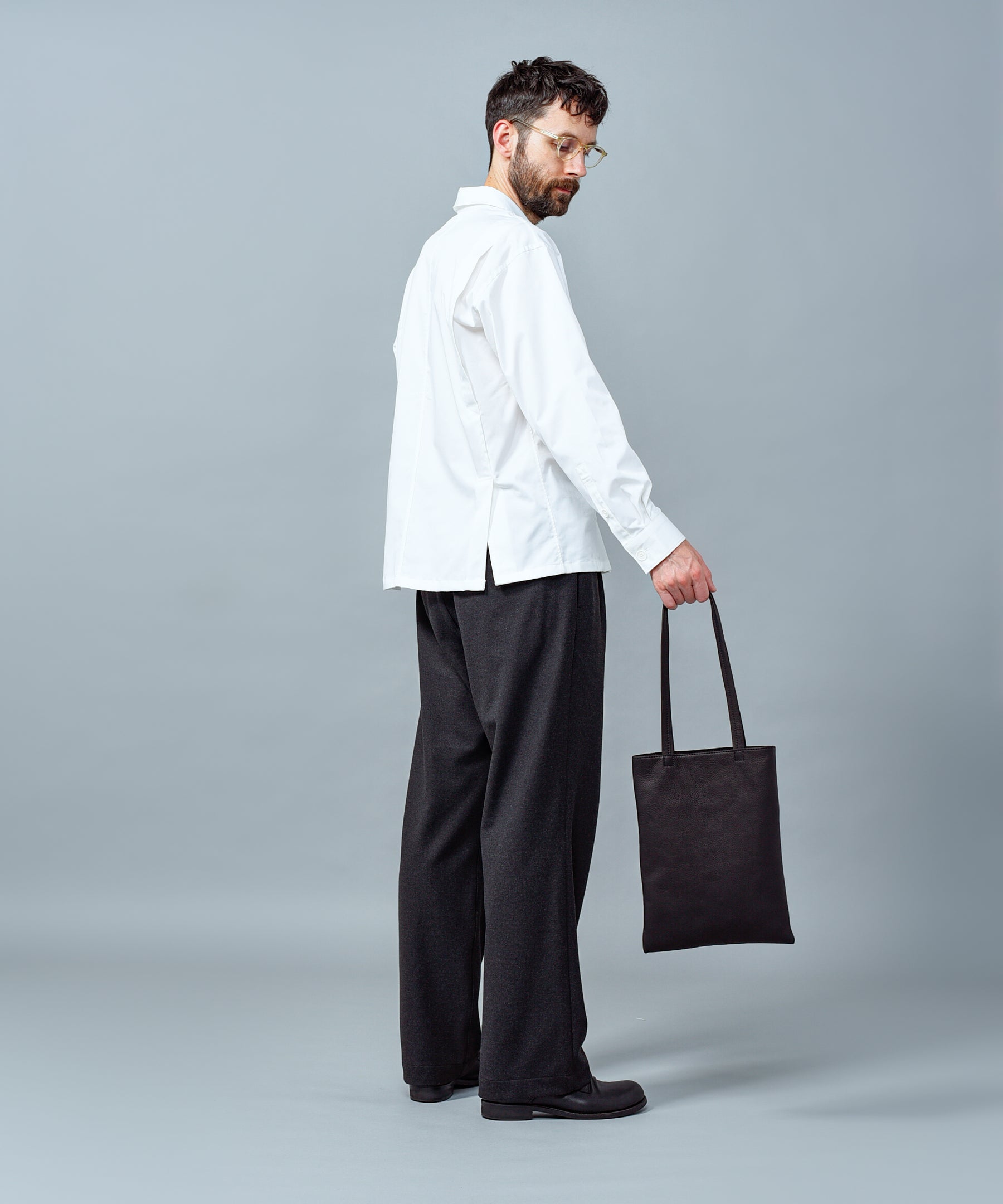 IMPERMA-LEATHER / FLAT TOTE BAG(MEDIUM) / ME636