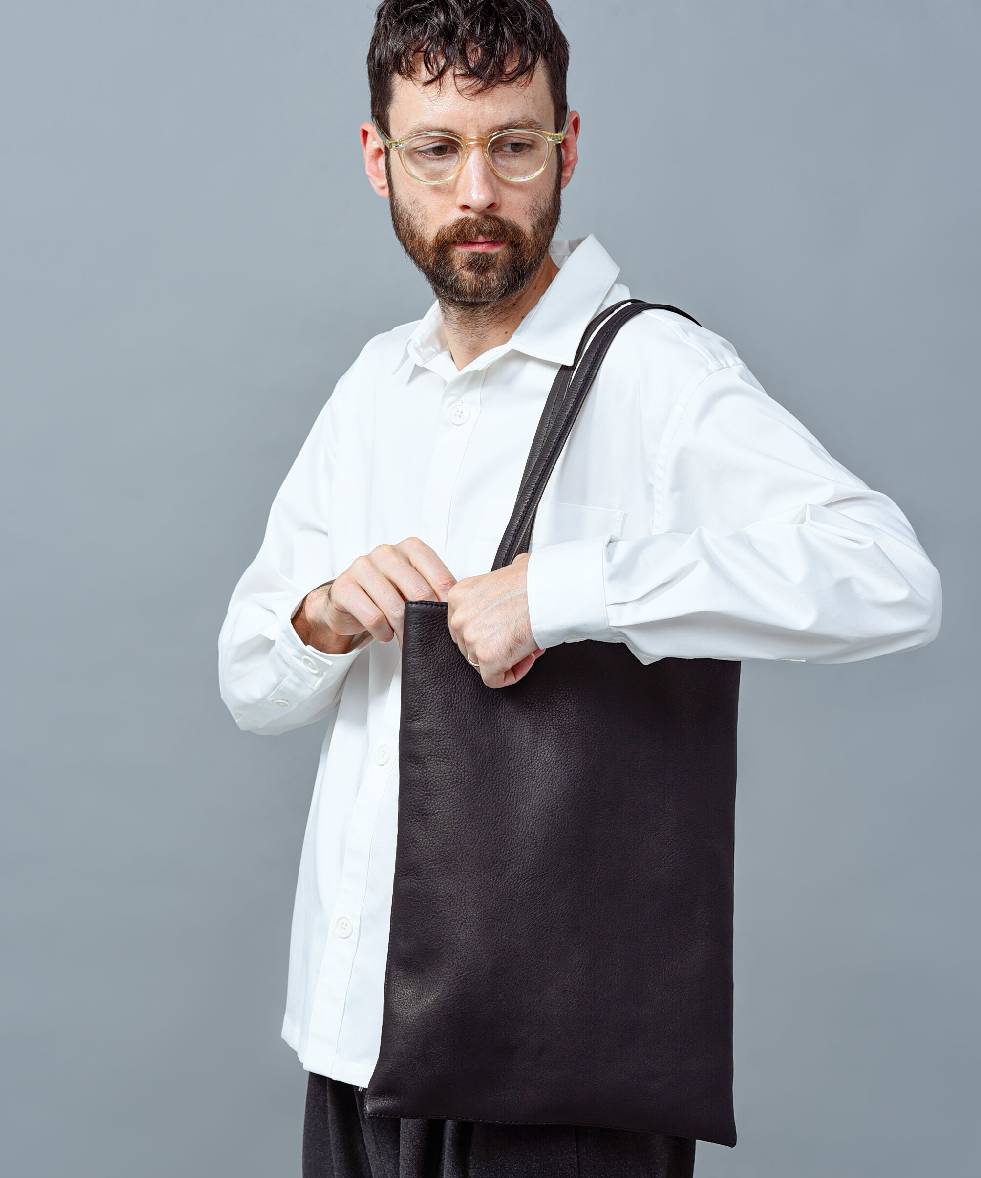 予約商品】IMPERMA-LEATHER / FLAT TOTE BAG(LARGE) / ME637 – MR