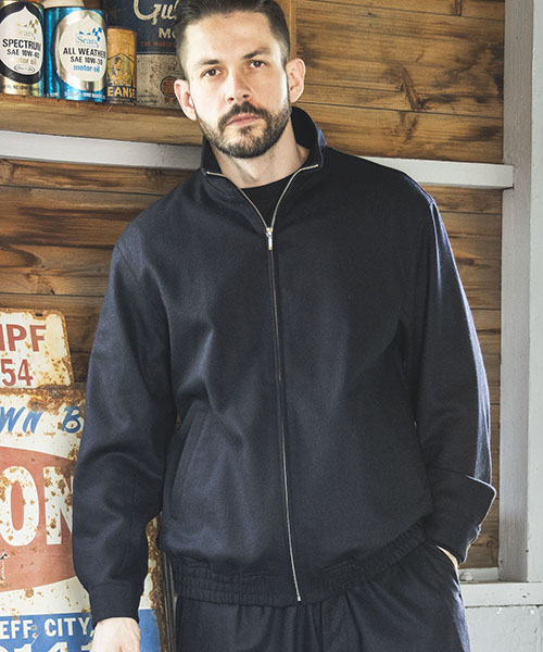 RECYCLING WOOL SOFT TWILL / TRACK JACKET